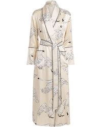 Olivia Von Halle - Silk Queenie Blanca Swan Night Robe - Lyst