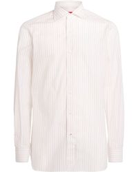Isaia - Cotton Stripe Mix Shirt - Lyst