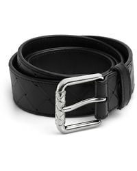 Bottega Veneta - Intrecciato Leather Stamp Belt - Lyst
