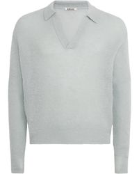 AURALEE - Alpaca-Blend Skipper Polo Sweater - Lyst