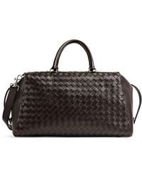 Bottega Veneta - Leather Intrecciato Zip Tape Duffle Bag - Lyst