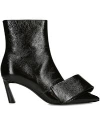 Givenchy - Leather Twisted Ribbon Ankle Boots 65 - Lyst