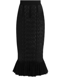 Dolce & Gabbana - Pointelle-Knit Midi Skirt - Lyst