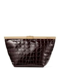 Jimmy Choo - Croc-Embossed Ganache Clutch Bag - Lyst