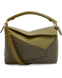 Loewe - Small Leather Puzzle Edge Top-handle Bag - Lyst