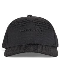 Emporio Armani - Cotton-Blend Logo Baseball Cap - Lyst