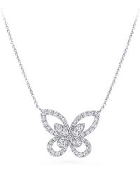 Graff - White Gold And Diamond Butterfly Necklace - Lyst