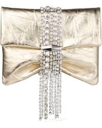 Jimmy Choo - Zandra Leather Embellished Shoulder Bag - Lyst