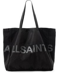 AllSaints - Large Organic Cotton Biggy Tote Bag - Lyst