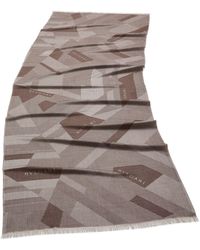 BVLGARI - Cashmere Logo Fringed Scarf - Lyst