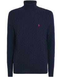 Polo Ralph Lauren - Wool-Cashmere Cable-Knit Rollneck Sweater - Lyst