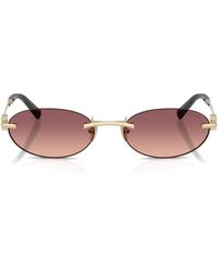 Tiffany & Co. - Metal Oval Sunglasses - Lyst