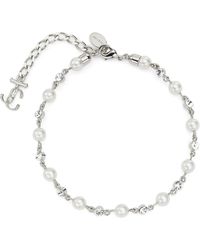 Jimmy Choo - Pearl Crystal Anklet - Lyst