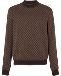 Balmain - Mini Monogram Jacquard Sweater - Lyst