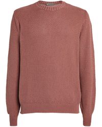 Corneliani - Textured Cotton Sweater - Lyst