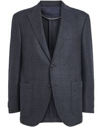 Corneliani - Wool Mouliné Check Blazer - Lyst