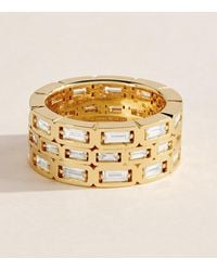 Suzanne Kalan - And Diamond Inlay Triple Eternity Ring - Lyst