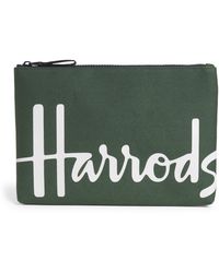 Harrods - Medium Cotton Logo Pouch - Lyst