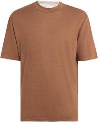 Eleventy - X Harrods Linen Layered T-Shirt - Lyst