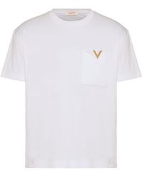 Valentino - Cotton V-pocket T-shirt - Lyst