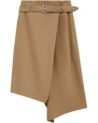 Loewe - Asymmetric Wrap-Effect Midi Skirt - Lyst