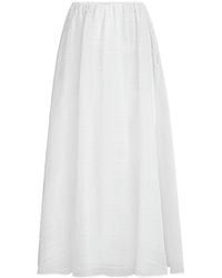 Brunello Cucinelli - Cotton Broderie Anglaise Maxi Skirt - Lyst