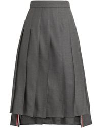 Thom Browne - Pleated Midi Skirt - Lyst