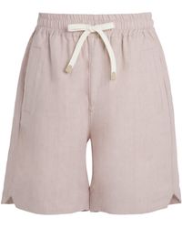 Eleventy - Linen Drawstring Bermuda Shorts - Lyst
