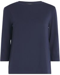 Weekend by Maxmara - Stretch-Cotton Cropped-Sleeve T-Shirt - Lyst