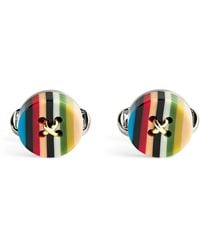 Paul Smith - Signature Stripe Button Cufflinks - Lyst