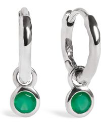 Monica Vinader - Sterling And Onyx May Birthstone Huggie Earrings - Lyst