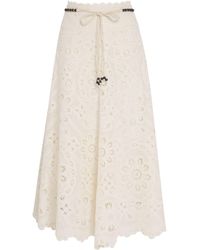 Zimmermann - Rhiannon Embroidered Skirt - Lyst