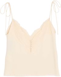 Valentino - Silk Lace-Trim Cami Top - Lyst