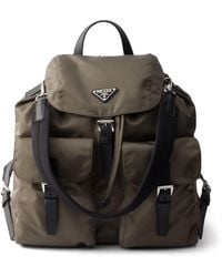 Prada - Re-Nylon And Leather Explore Backpack - Lyst