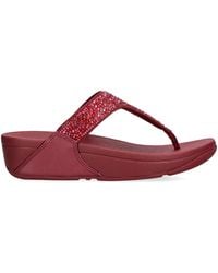 Fitflop - Embellished Lulu Flatform Flip Flips 40 - Lyst