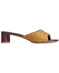 Bottega Veneta - Lambskin Livia Heeled Mules 40 - Lyst