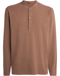 Barena - Cotton Jersey Henley Top - Lyst