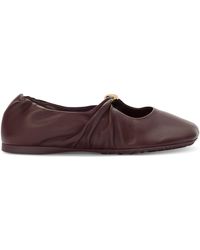 Loewe - Leather Pebble Soft Ballet Flats - Lyst