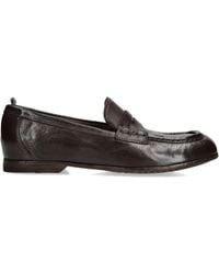Officine Creative - Leather Badge Loafers - Lyst
