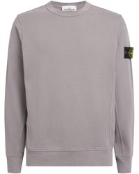 Stone Island - Cotton Rib-Knit Compass Sweatshirt - Lyst