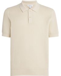 Sunspel - Cotton Mesh-Knit Polo Shirt - Lyst