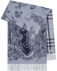 Burberry - Cashmere Reversible Etched Knight Scarf - Lyst
