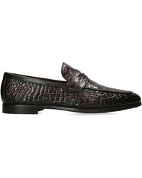 Magnanni - Crocodile Leather Penny Loafers - Lyst