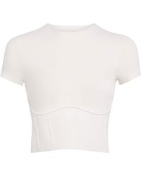 NikeSKIMS - Cropped Corset T-Shirt - Lyst