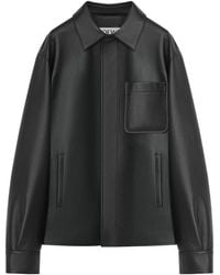 Loewe - Leather Anagram Overshirt - Lyst