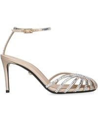 ALEVI - Satin Embellished Penelope Heeled Sandals 80 - Lyst