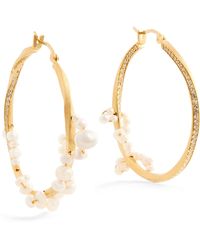 Completedworks - Gold Vermeil, Pearl And White Topaz Manifold Ii Earrings - Lyst
