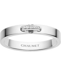 Chaumet - Platinum And Diamond Liens Évidence Wedding Ring - Lyst