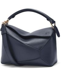 Loewe - Small Leather Puzzle Edge Top-Handle Bag - Lyst