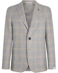 Pal Zileri - Wool-Linen Check Blazer - Lyst